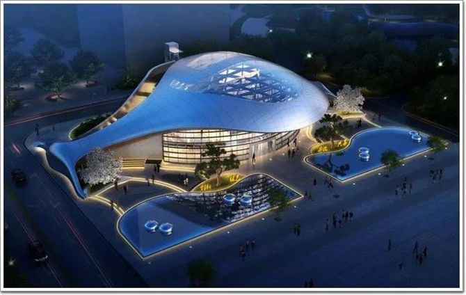 創(chuàng)新湖南會議中心，穿孔板+Low-E玻璃打造雙曲面幕墻